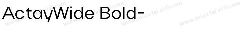 ActayWide Bold字体转换